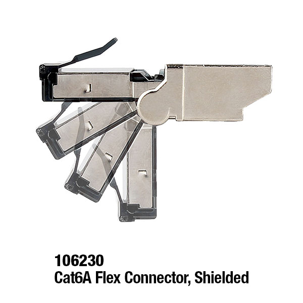 106230 Cat6A Flex Connector, Shielded