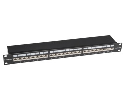 24 Port Cat6A Shielded Patch Panel