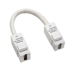 Keystone HDMI to HDMI Pigtail, White